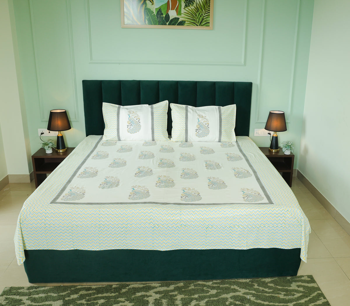 Royal Bloom Cotton Bedsheet