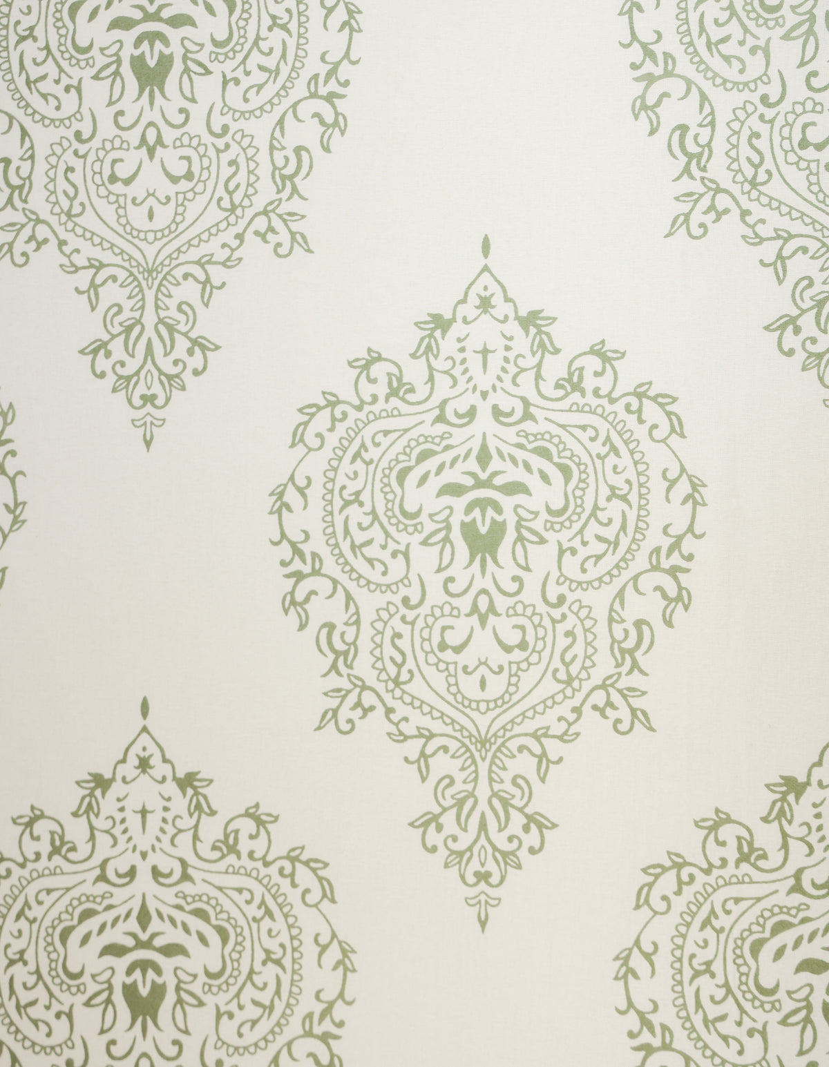 Sage Green Floral Screen Print Double Bedsheet – 90 × 108 Inches | The Thread Saga