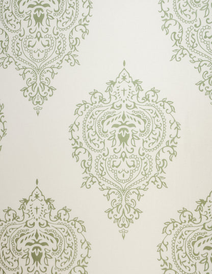 Sage Green Floral Screen Print Double Bedsheet – 90 × 108 Inches | The Thread Saga