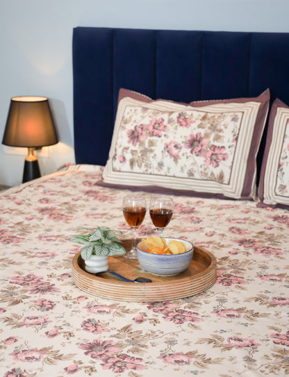 Azure Leaf Printed Bedsheet